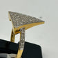 14k solid Gold Triangle Shape Diamond Rings