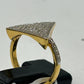 14k solid Gold Triangle Shape Diamond Rings