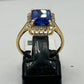 Tanzanite 14k Solid Gold Diamond Rings.Genuine handmade pave diamond Rings.