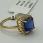 Tanzanite 14k Solid Gold Diamond Rings.Genuine handmade pave diamond Rings.