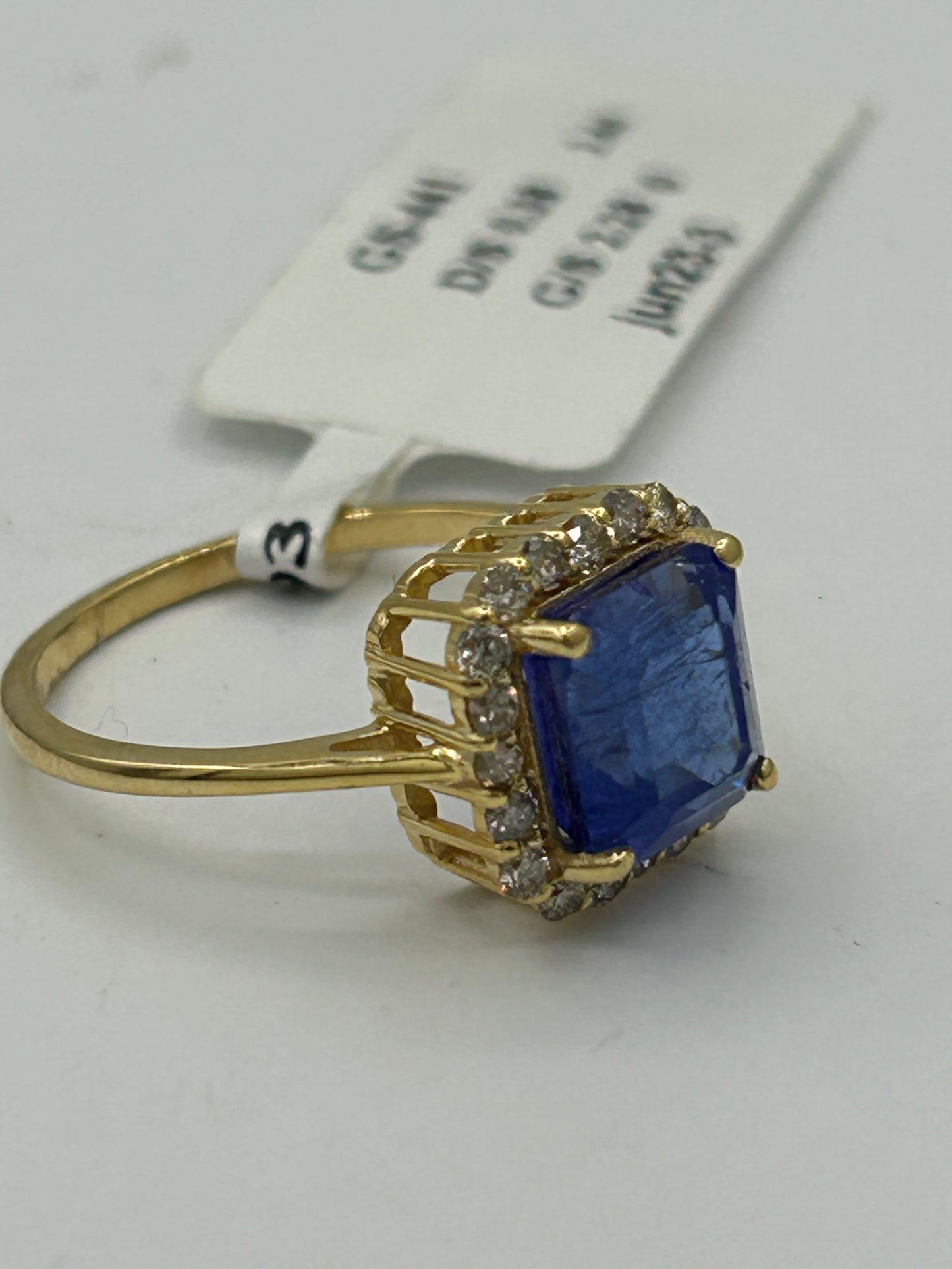 Tanzanite 14k Solid Gold Diamond Rings.Genuine handmade pave diamond Rings.