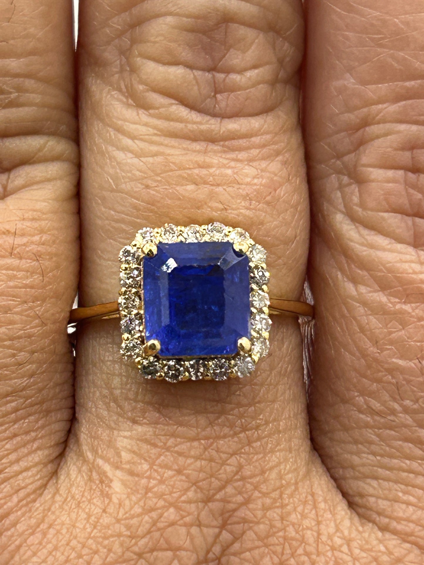 Tanzanite 14k Solid Gold Diamond Rings.Genuine handmade pave diamond Rings.