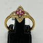 Ruby 14k Solid Gold Diamond Rings.Genuine handmade pave diamond Rings.