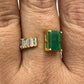 Emerald 14k Solid Gold Diamond Rings.Genuine handmade pave diamond Rings.