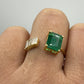 Emerald 14k Solid Gold Diamond Rings.Genuine handmade pave diamond Rings.
