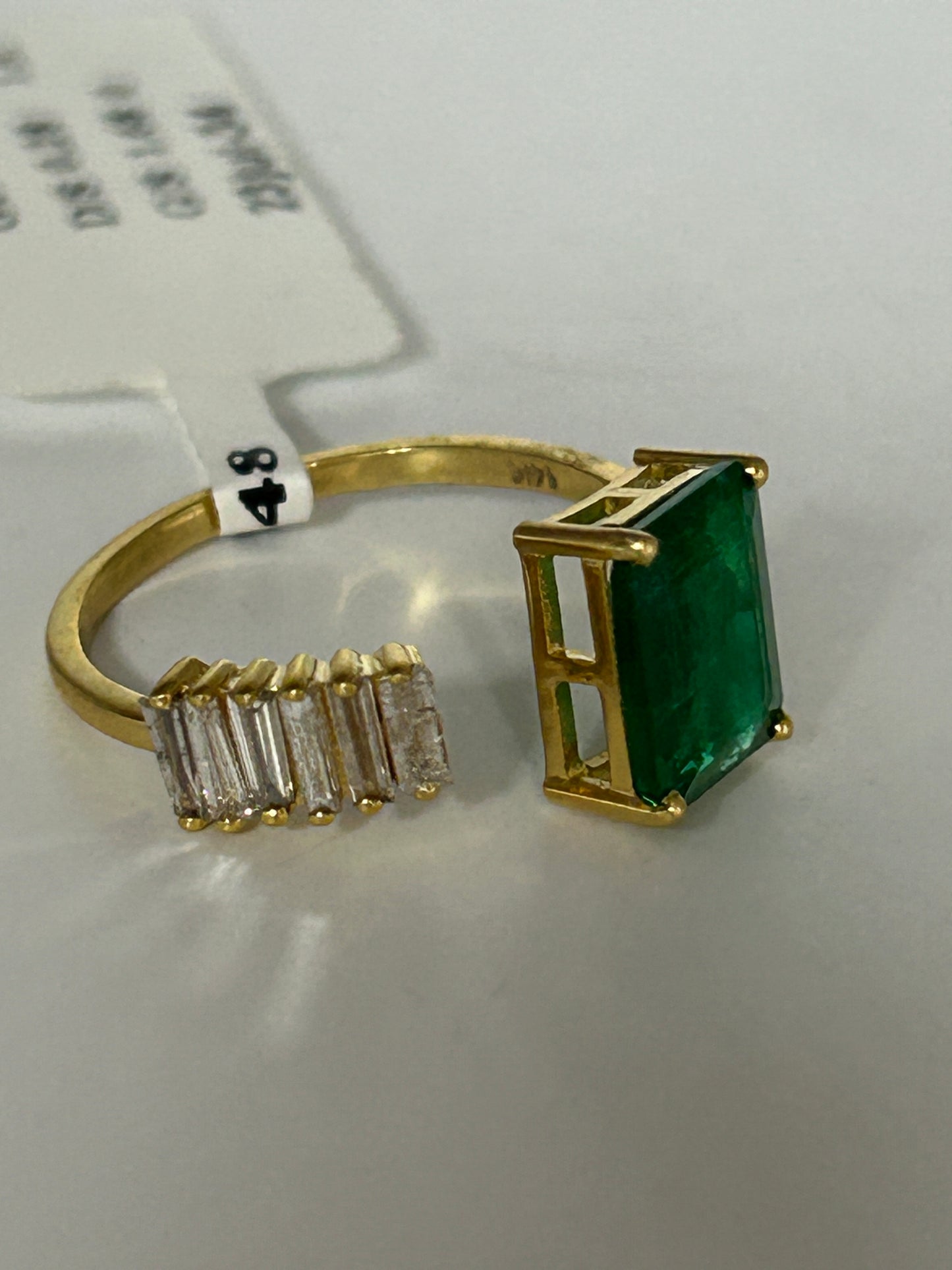 Emerald 14k Solid Gold Diamond Rings.Genuine handmade pave diamond Rings.