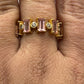 Pink Tourmaline 14k Solid Gold Diamond Rings.Genuine handmade pave diamond Rings.
