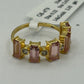 Pink Tourmaline 14k Solid Gold Diamond Rings.Genuine handmade pave diamond Rings.