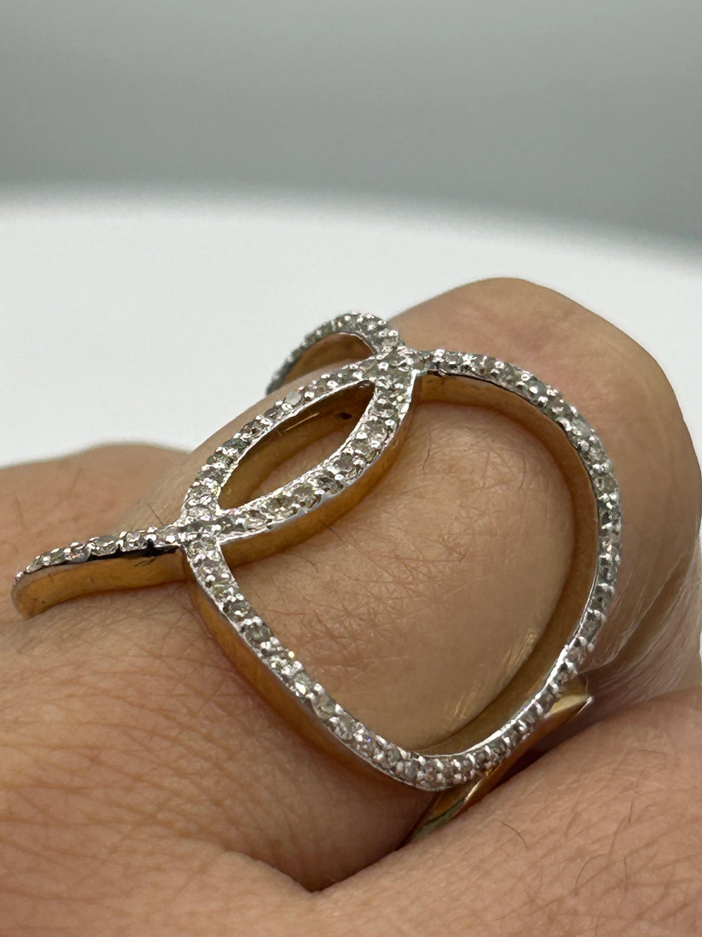 14k Solid Gold Diamond Rings. Genuine handmade pave diamond Rings. Approx Size 0.84 "(21 x 21 mm)