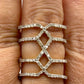 14k Solid Gold Diamond Rings. Genuine handmade pave diamond Rings. Approx Size 0.88 "(20 x 22 mm)