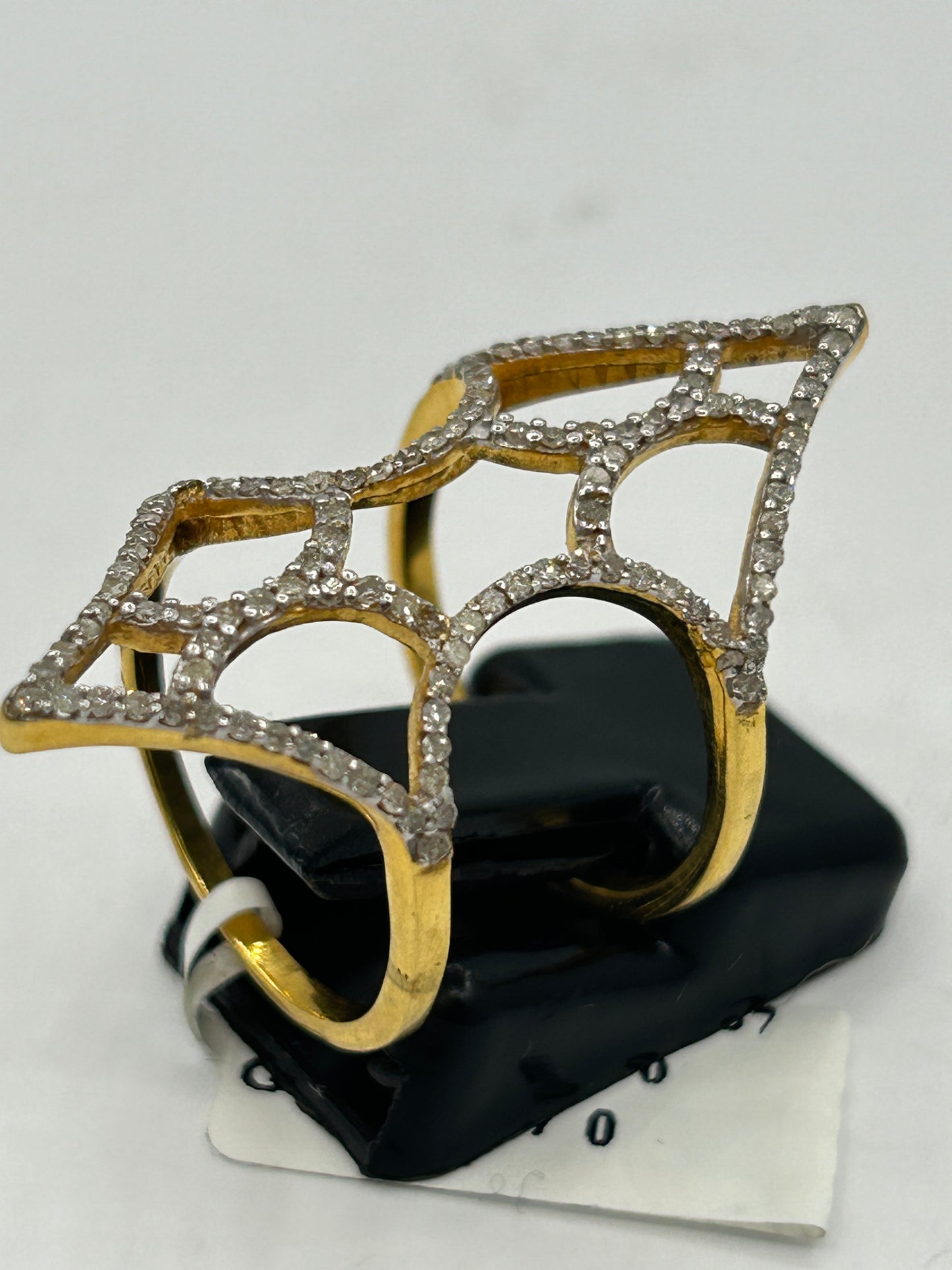 14k Solid Gold Diamond Rings.Genuine handmade pave diamond Rings.