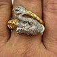 14k Solid Gold Dragon Diamond Rings.  Approx Size 0.80 "(20 x 20 mm)
