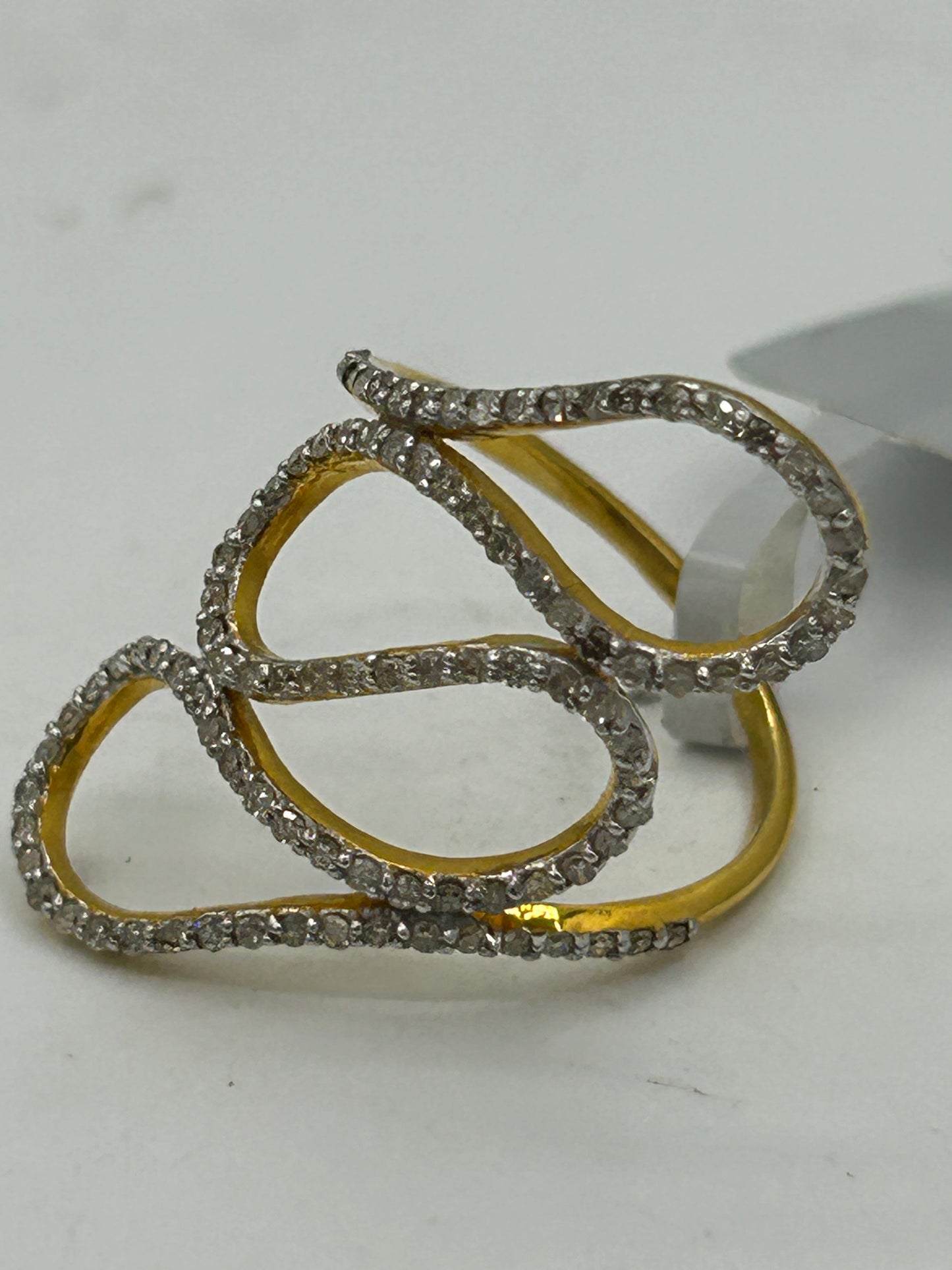 14k Solid Gold Diamond Rings. Genuine handmade pave diamond Rings. Approx Size 1.20 "(15 x 30 mm)