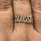 14k Solid Gold Wish Diamond Rings. Genuine handmade pave diamond Rings. Approx Size 0.72 "(6 x 18 mm)