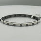 Blue and White Enamel Diamond Bangle