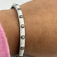 Blue and White Enamel Diamond Bangle
