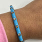 Blue and White Enamel Diamond Bangle