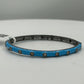 Blue and White Enamel Diamond Bangle