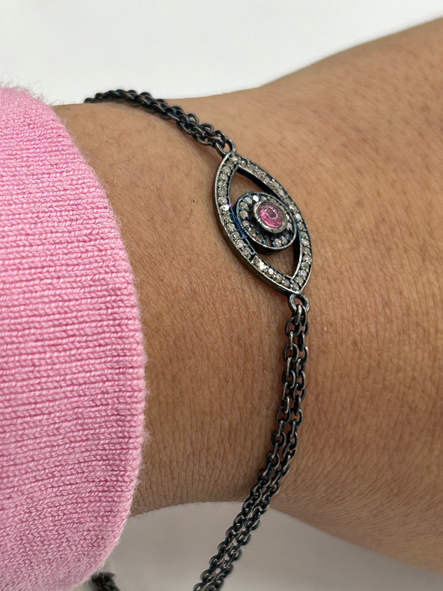 Eye Ruby Diamond Bangle