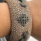 Leather Diamond Bangle