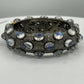 Rainbow Moonstone Diamond Bangle