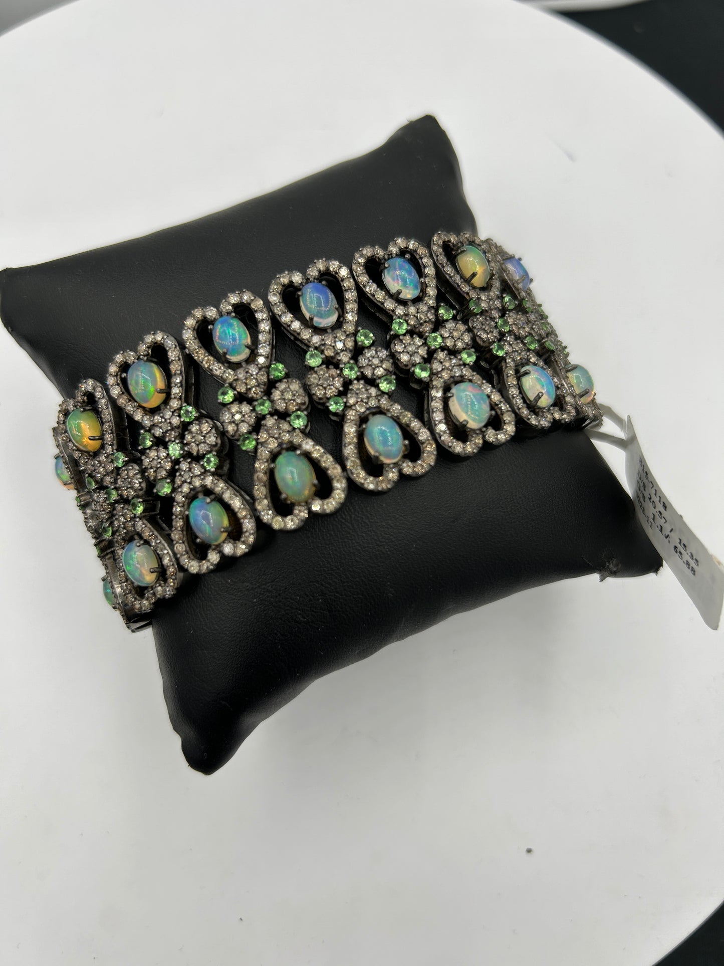 Opal Tsavorite and Diamond Designer Bracelet