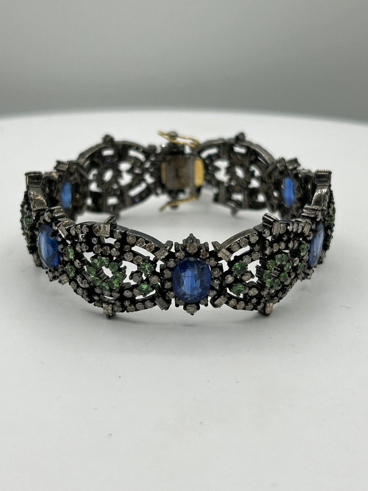 Tsavorite Tanzanite Diamond Designer Bracelet
