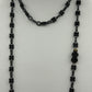 Sterling Silver Black Spinel Link Necklace