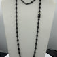 Sterling Silver Black Spinel Link Necklace