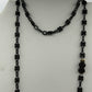 Sterling Silver Black Spinel Link Necklace