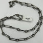 Sterling Silver Link Necklace with Diamonds