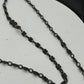 Sterling Silver Black Spinel Link Necklace