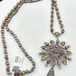 Tourmaline Long Necklace with Diamonds
