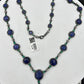 Tanzanite and Emerald Long Necklace with Diamonds