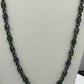 Kynite and Emerald Long Necklace with Diamonds