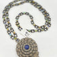 Tanzanite Sapphire and Opal Long Necklace with Diamonds