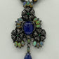 Tanzanite and Opal Long Necklace with Diamonds