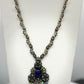 Tanzanite and Opal Long Necklace with Diamonds