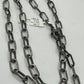 Sterling Silver Link Long Diamond Necklace