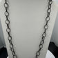 Oval Diamond Link Chain Necklace