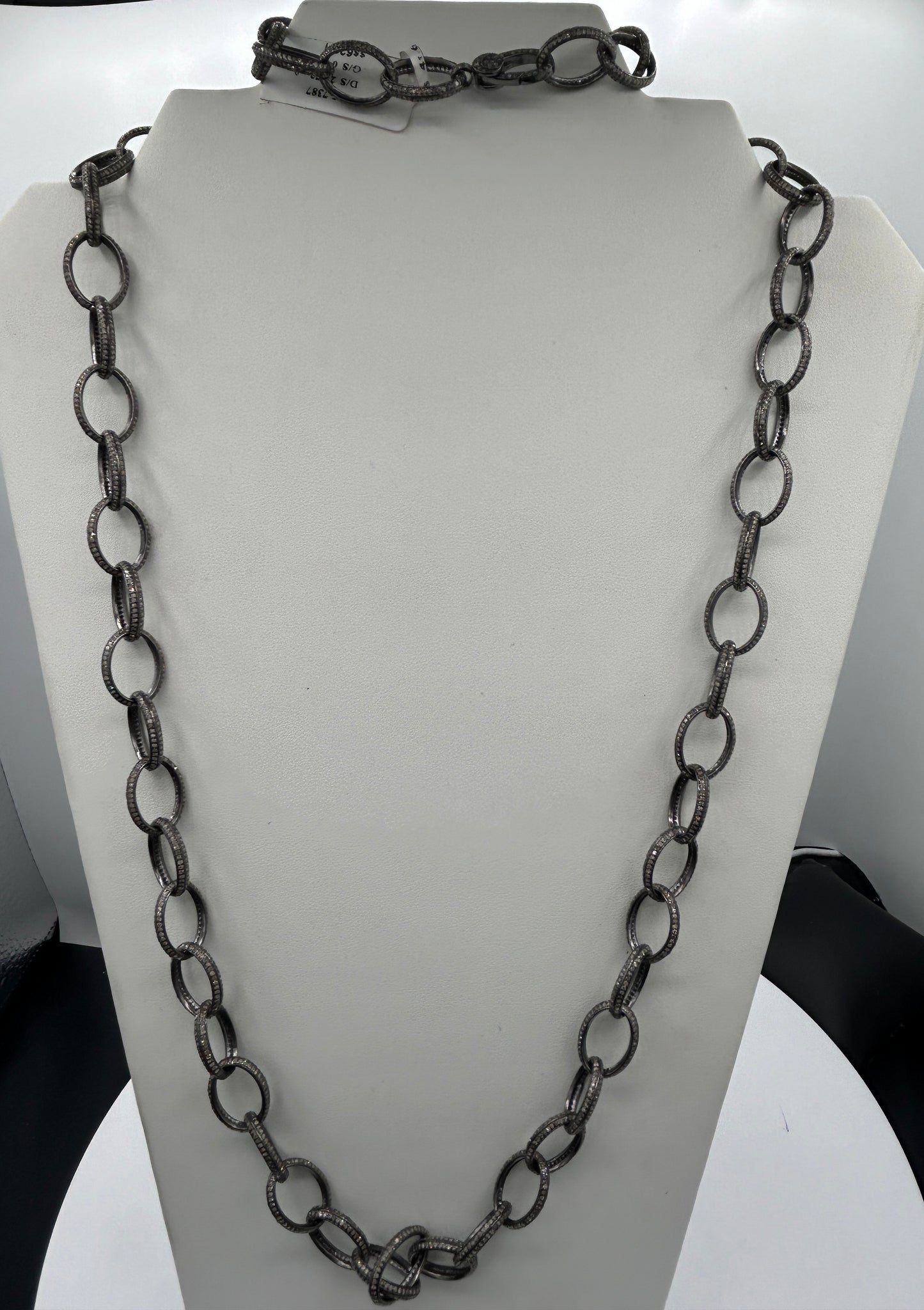 Oval Diamond Link Chain Necklace