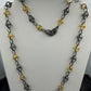 TwoTone Link Diamond Long Necklace