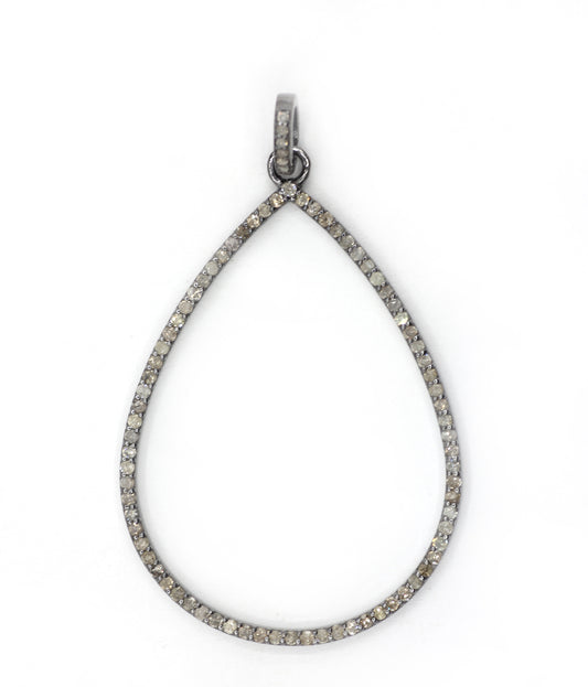 Pear Pave Diamond Pendant