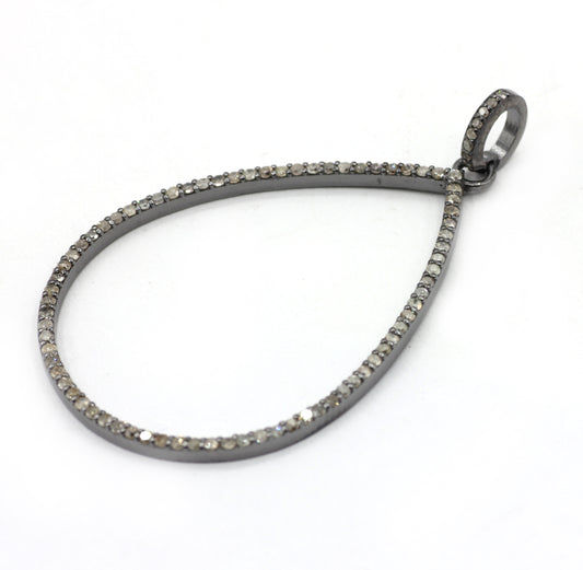 Pear Pave Diamond Pendant