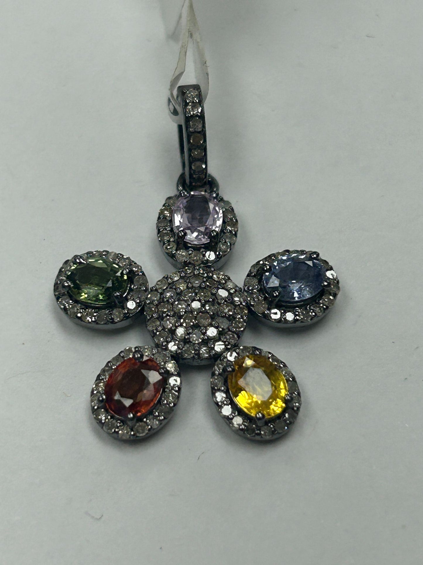 Flower Pave Diamond Pendant
