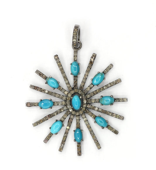 Star Pave Diamond Pendant
