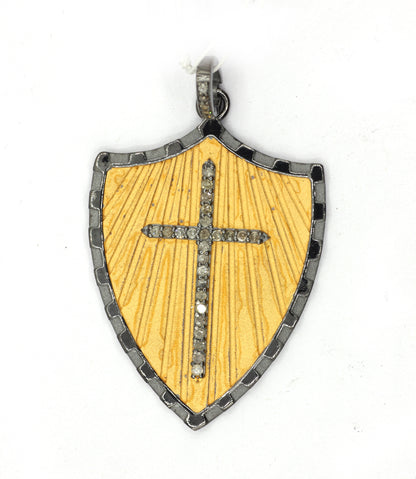 Cross Silver Pave Diamond Pendant