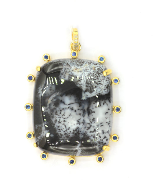 92.5 Silver Pave Diamond Pendant
