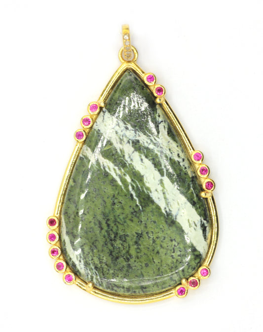 92.5 Silver Pave Diamond Pendant