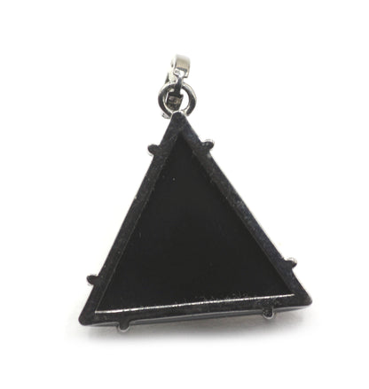 Triangle 92.5 Silver Pave Diamond Pendant